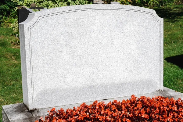 Blank Tombstone American Cemetery — Stock Photo, Image