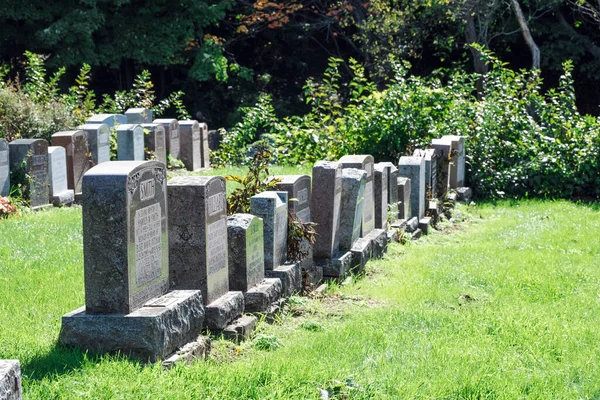 Montréal Canada Octobre 2022 Pierres Tombales Cimetière Montréal Automne — Photo