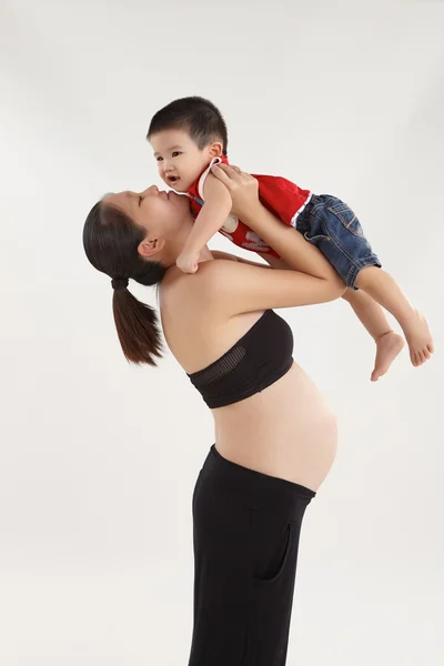 Mother and son playing — Stock Photo, Image