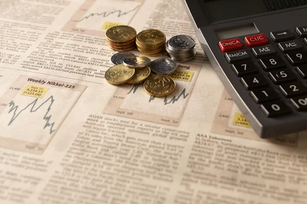 Gazete borsa ile hesap ve para