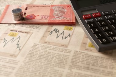 Gazete borsa ile hesap ve para