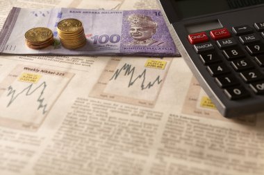 Gazete borsa ile hesap ve para