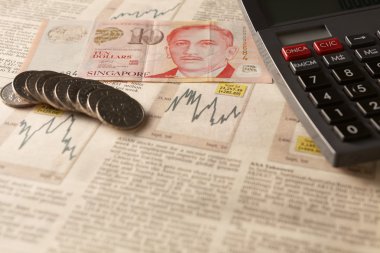 Gazete borsa ile hesap ve para