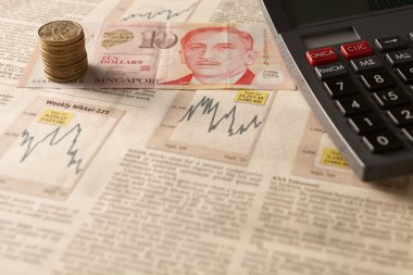 Gazete borsa ile hesap ve para