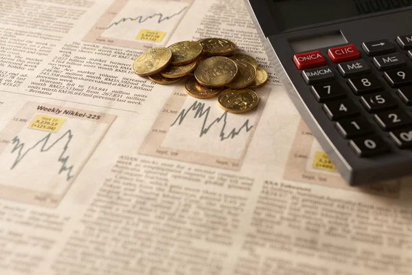 Gazete borsa ile hesap ve para