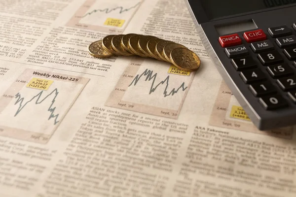 Gazete borsa ile hesap ve para