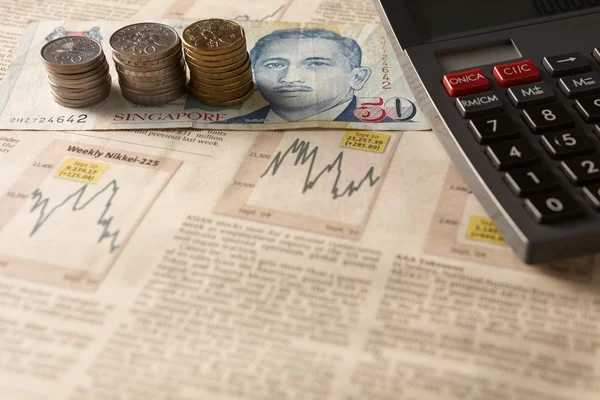 Gazete borsa ile hesap ve para