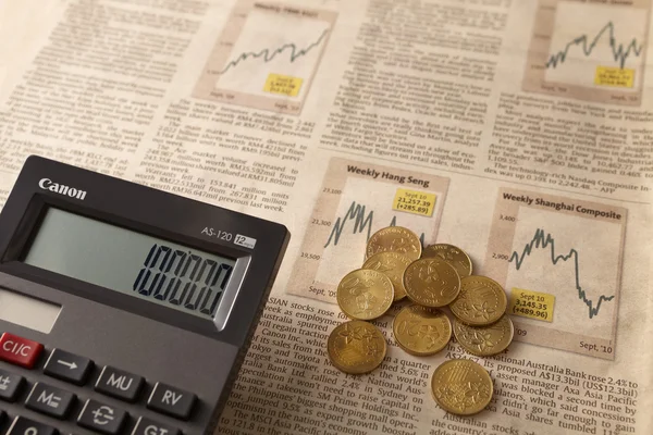Gazete borsa ile hesap ve para