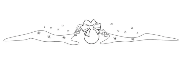 Banner Monocromo Navidad Simple Para Agregar Poco Decoración Adicional Sus — Vector de stock