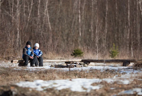 Bambini invernali — Foto Stock