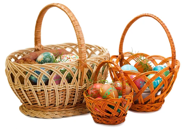 Three Easter baskets — Stock Photo, Image