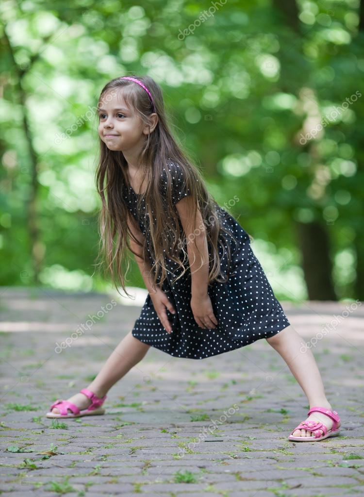 Little girl dancing Stock Photo by ©waldru 46979601