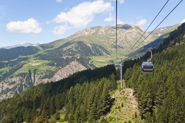 Mountains in Andorra and cable car Stock Image