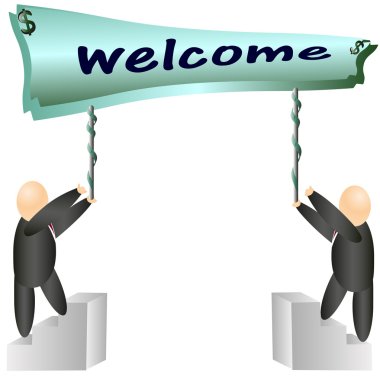 zaken met een banner gastvrije