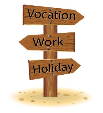 üç yöne ile ahşap tabela