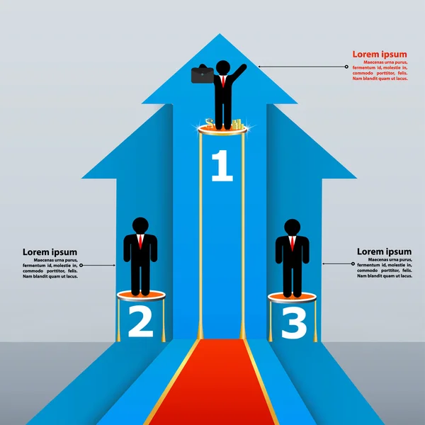 Modello di business con raggiungimento del successo — Vettoriale Stock