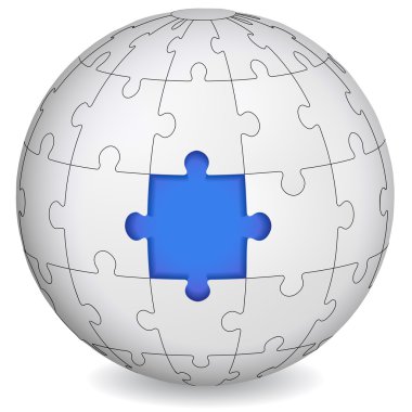 Bulmaca içi mavi ile kara.