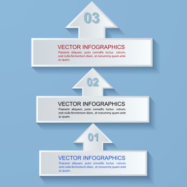 soyut okları yukarı. Kağıt infographics.