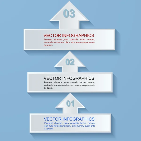 Abstracte pijlen omhoog. papier infographics. — Stockvector