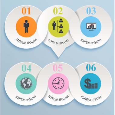 soyut kağıt infographics.