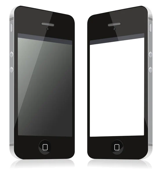 Coppia di modelli di smartphone, un'illustrazione di layout vuoti — Vettoriale Stock