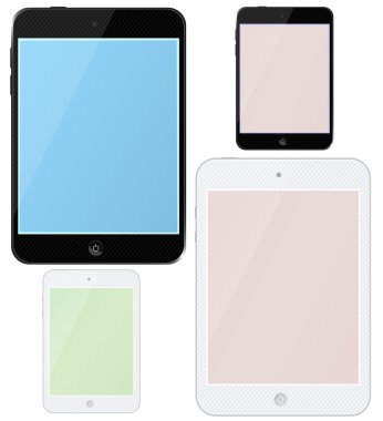 farklı kümesi çizgili boş Tablet