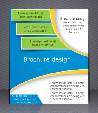 Layout business brochure. clipart