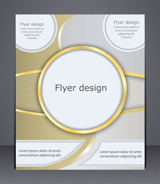Flyer design in soft shades of yellow — Stock Vector