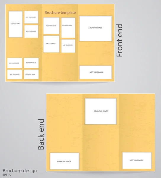 Layout tri-fold brochuras —  Vetores de Stock