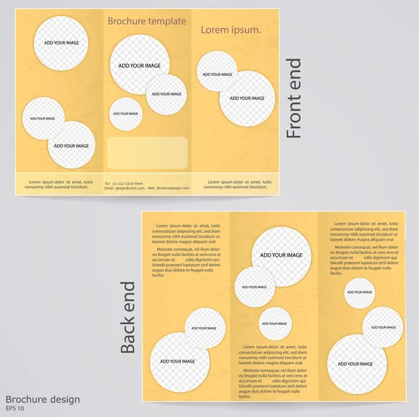 Layout tri-fold brochuras — Vetor de Stock