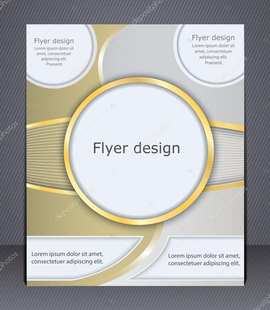 Flyer design in soft shades of yellow