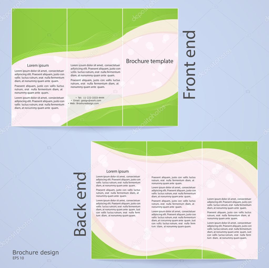 Layout tri-fold brochures