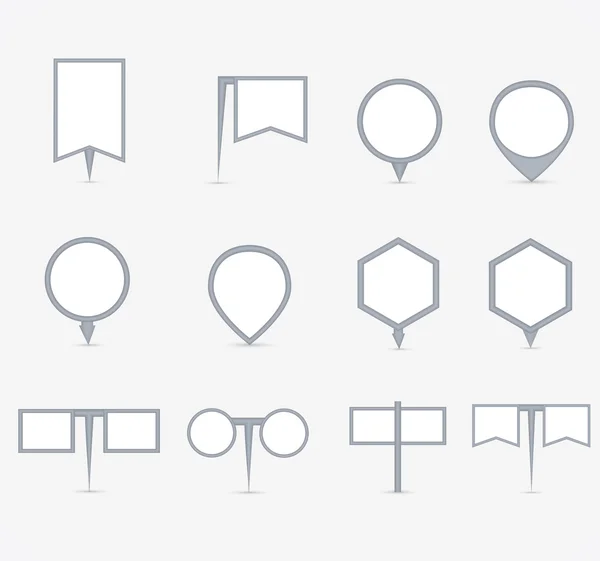 Set van navigatie markeringen — Stockvector