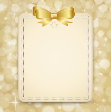 Festival altın arka plan. Festival yay ile soyut afiş