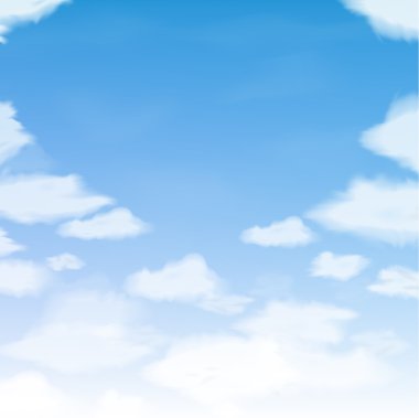 Mavi Gökyüzü bulutlu. mavi arka plan konuşma.