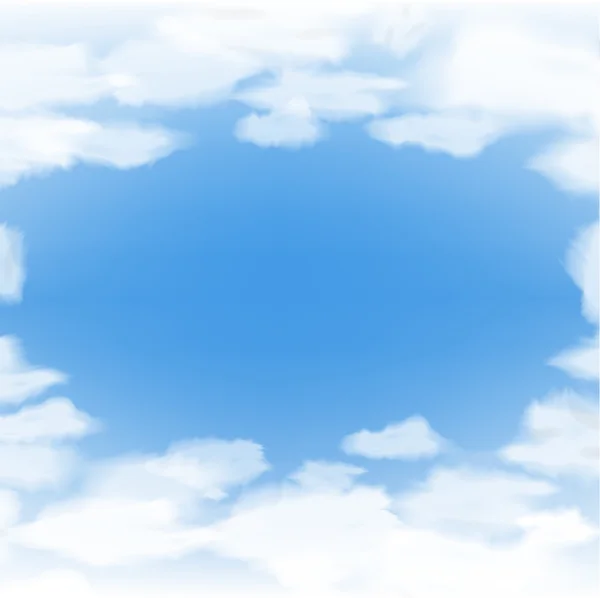 Ciel bleu avec nuages. Résumé fond bleu de la parole . — Image vectorielle