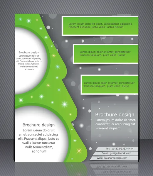パンフレットのデザイン。レイアウト クリスマス チラシ — ストックベクタ