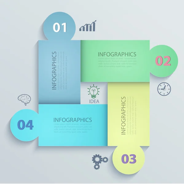Ontwerpsjabloon minimalistische stijl infographic — Stockvector
