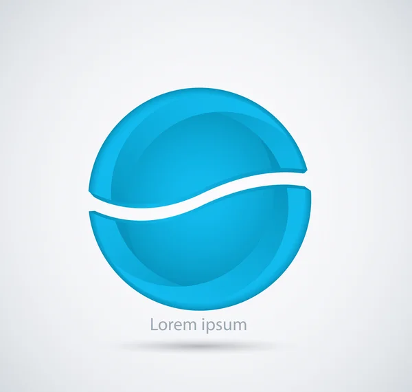 Esfera azul abstracta elemento de diseño . — Vector de stock