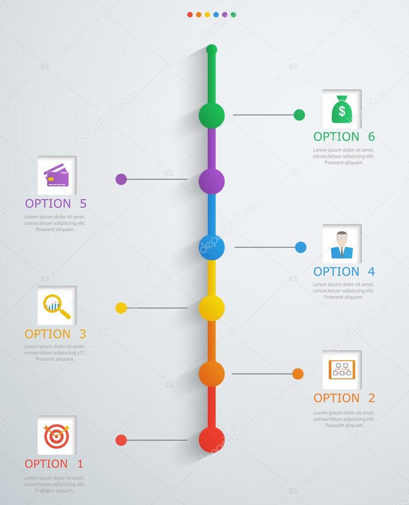 Timeline, infographics template with stepwise structure