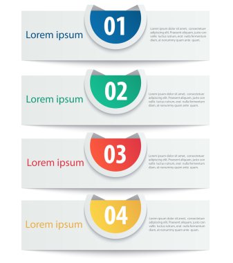 numaralandırılmış sekmesi, web afiş ve mobil.