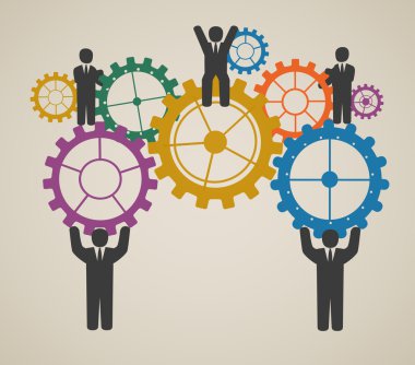 işgücü, ekibi çalışıyor, iş adamları harekete, motivasyonu f