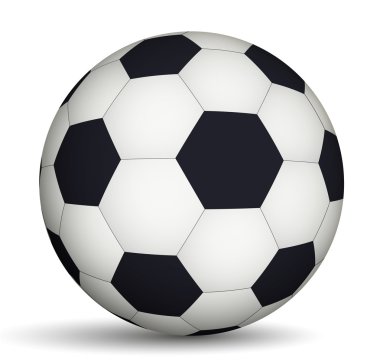 Futbol topu siyah ve beyaz