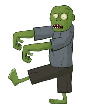 beyaz zemin üzerinde zombi