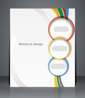 volantino disegno, modello o una copertina di una rivista con strisce. vecto