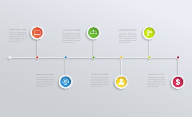 yapısı zaman çizelgesi ile iş ikonları/simgeleri