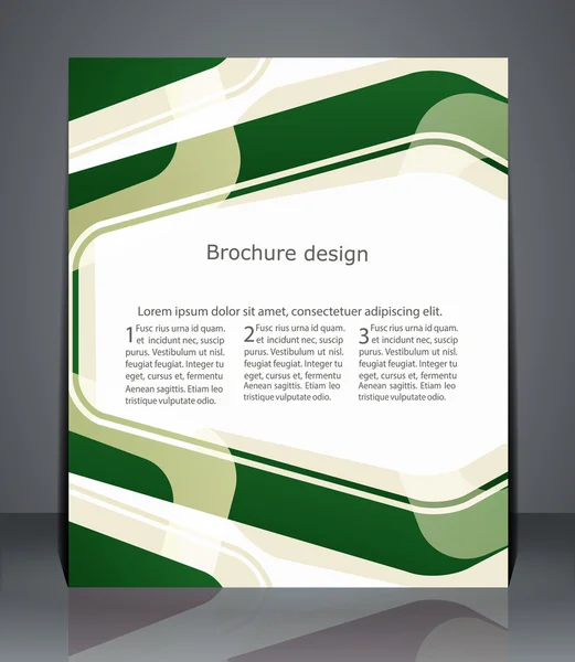 Diseño de folleto, plantilla minimalista con rayas — Vector de stock