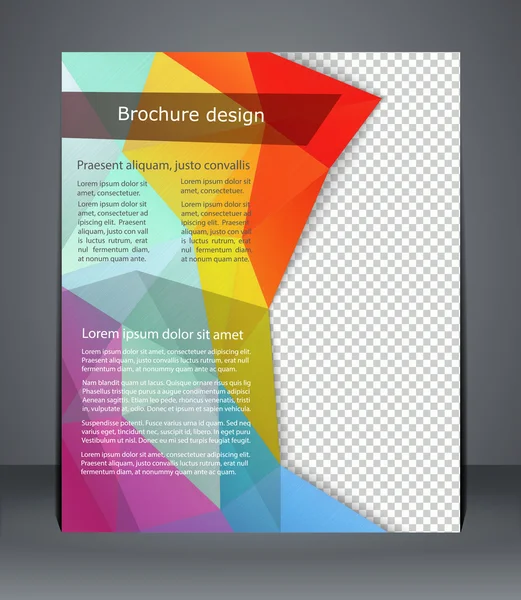 Geometrik tasarım broşür Dergi kapağı, el ilanı veya poster — Stok Vektör