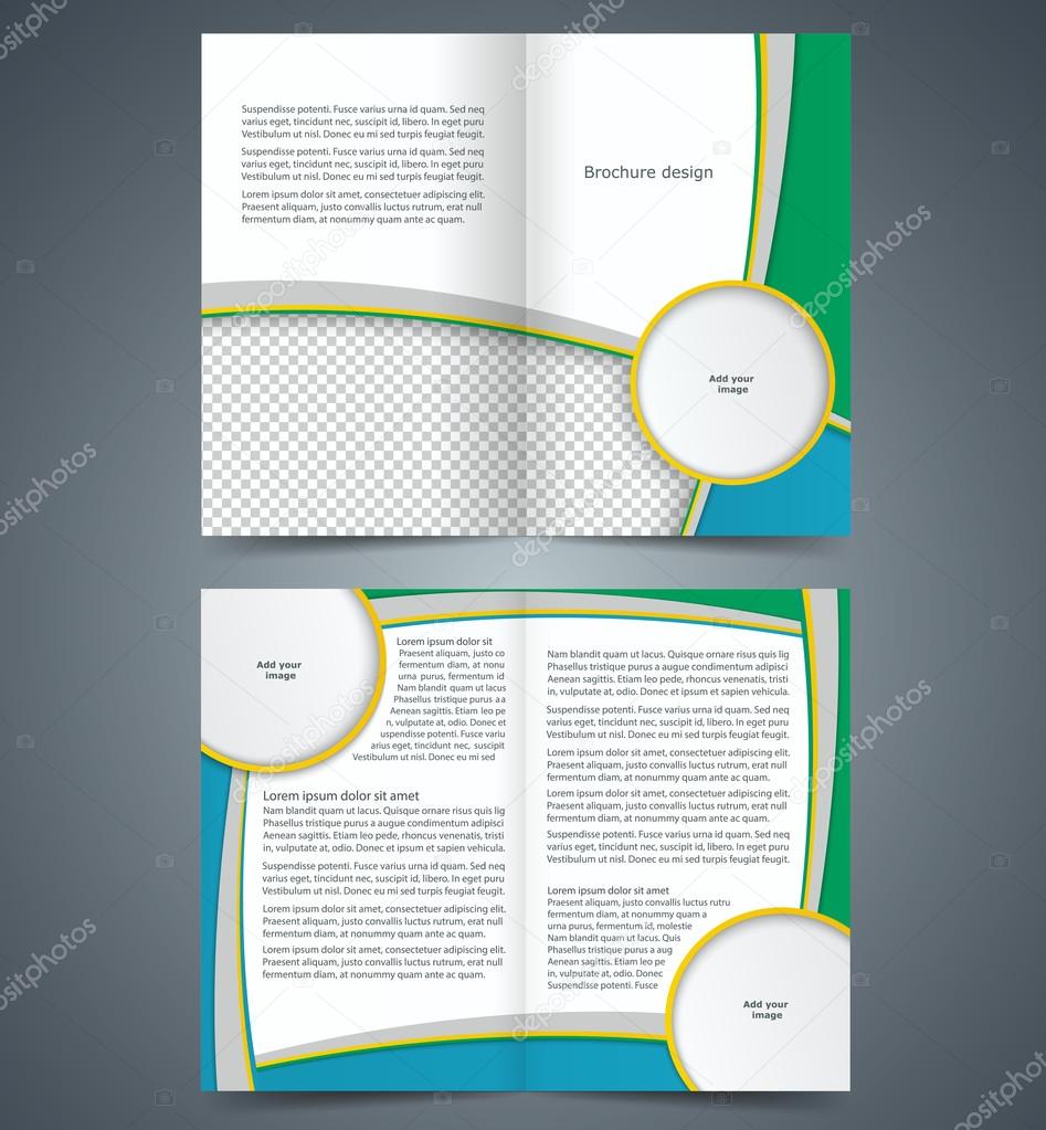 Booklet template, design with stripes, layout business brochure,