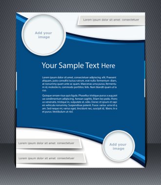 Vector layout business flyer, magazine cover, or corporate desig